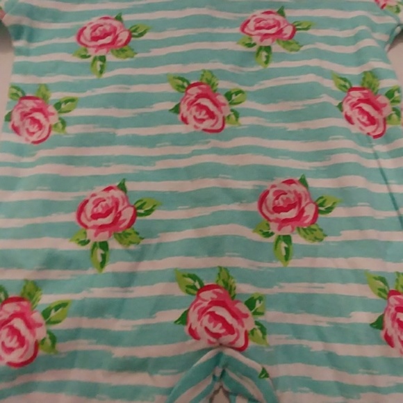 Mini Muffin Striped & Floral One Piece Outfit - Picture 6 of 8